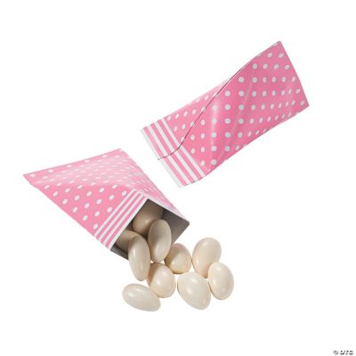 Candy Pink Polka Dot Sour Cream Favor Containers