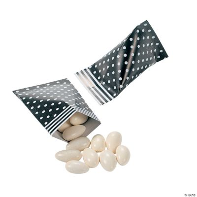 Black Polka Dot Sour Cream Favor Containers