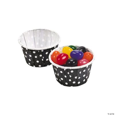 Black Polka Dot Snack Cups