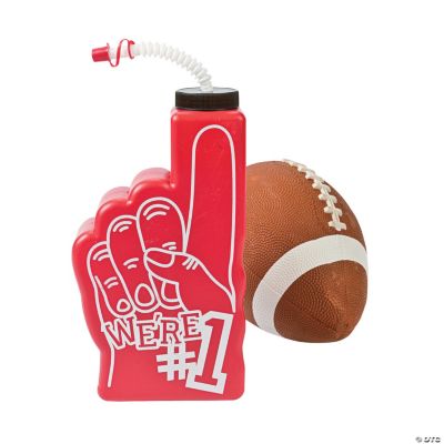 Red “#1” Finger-Shaped Bottles