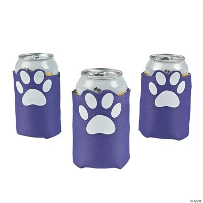 Purple Paw Print Can Covers