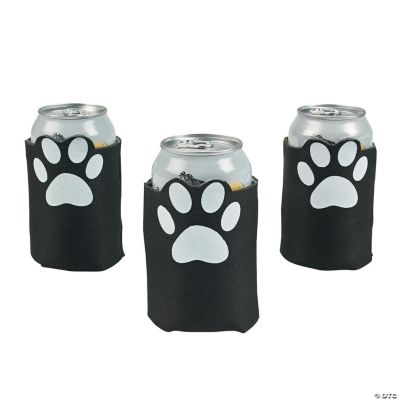 Black Paw Print Can Covers