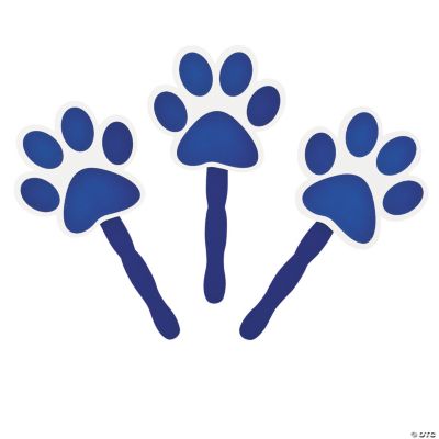 Blue Paw-Shaped Fans