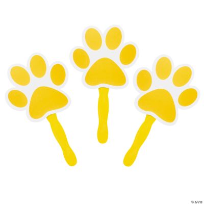 Yellow Paw-Shaped Fans