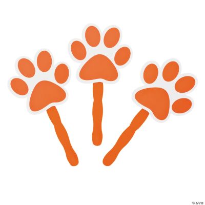 Orange Paw-Shaped Fans