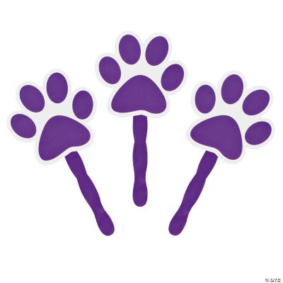 Purple Paw-Shaped Fans
