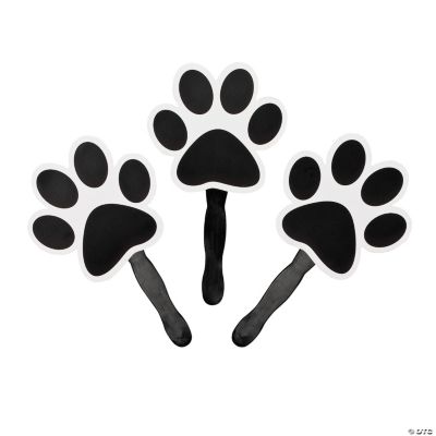 Black Paw-Shaped Fans