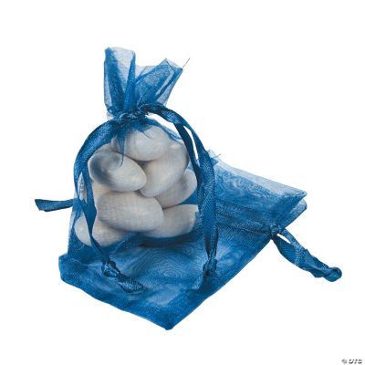 Navy Mini Drawstring Bags