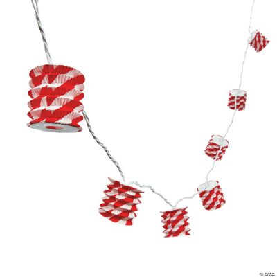 Red & White Paper Lantern Light String