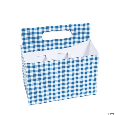 Blue Gingham Tableware Caddy
