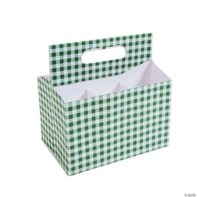 Green Gingham Tableware Caddy