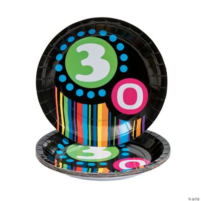 30th Birthday Dessert Plates