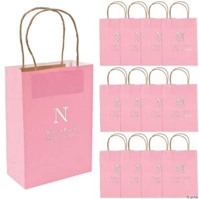 Personalized Monogram Pink Craft Bags