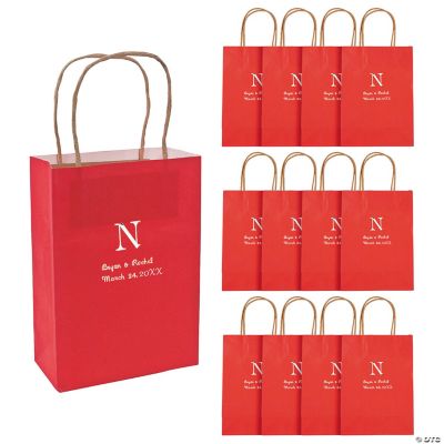Personalized Monogram Red Craft Bags