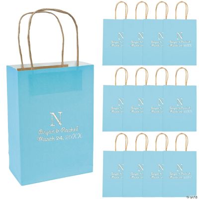 Personalized Monogram Light Blue Craft Bags