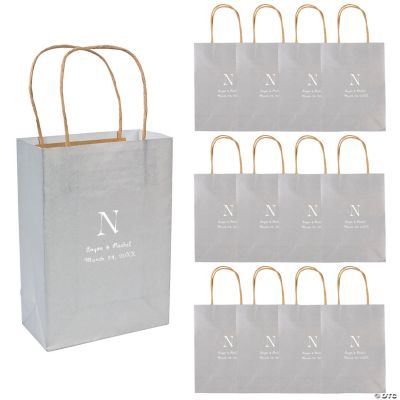 Personalized Monogram Silver Craft Bags
