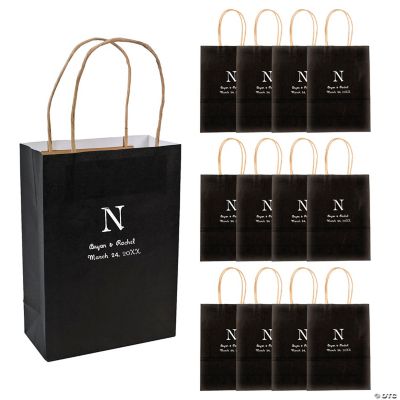 Personalized Monogram Black Craft Bags