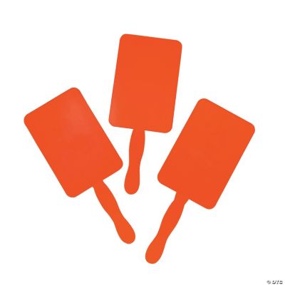 Personalized Orange Monogram Wedding Fans