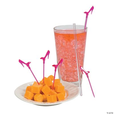 Pink High Heel Stir Sticks With Picks