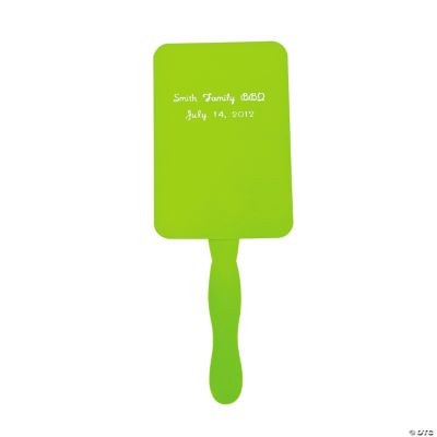 Personalized Lime Green Wedding Fans