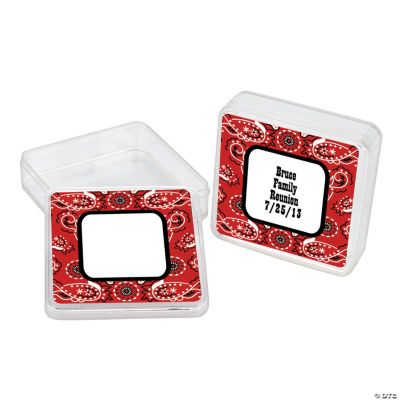 Personalized Square Western Party Favor Boxes