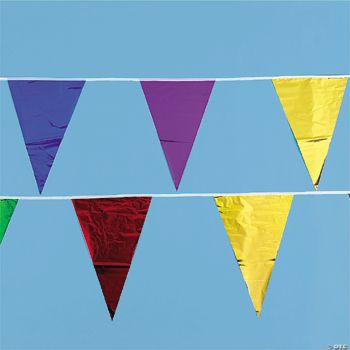 Bright Metallic Pennant Banner