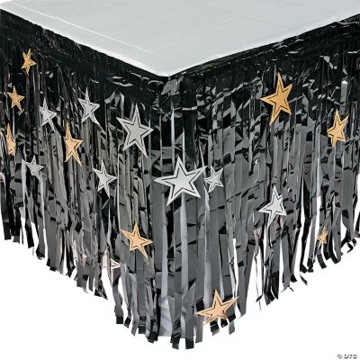 Black Tableskirt With Star Cutouts