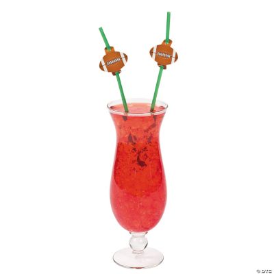 Straws With Football Toppers
