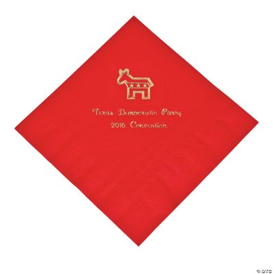 Personalized Democrat Red Lunch Napkins