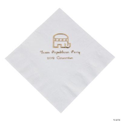 Personalized Republican White Lunch Napkins