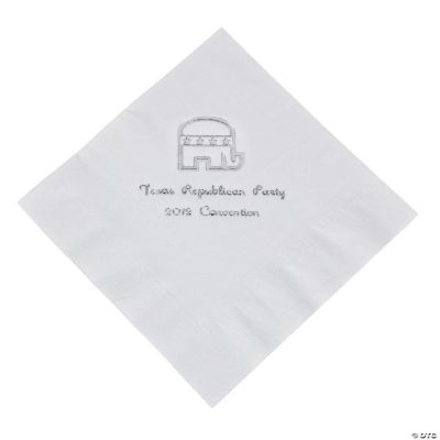Personalized Republican White Lunch Napkins