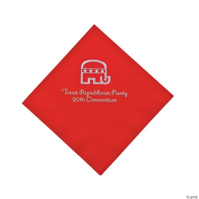 Personalized Republican Red Beverage Napkins