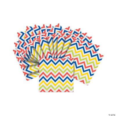 Chevron Pattern Bright Beverage Napkins