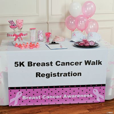 Personalized Pink Ribbon Table Runner