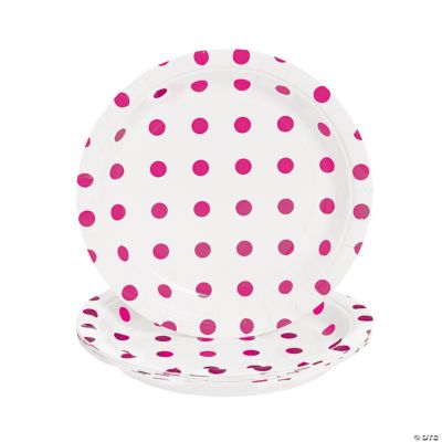 Candy Pink Polka Dot Dessert Plates