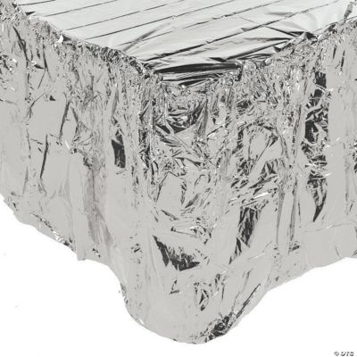Silver Metallic Table Skirt