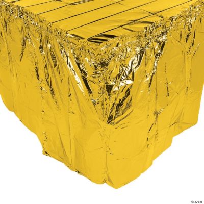 Gold Metallic Table Skirt