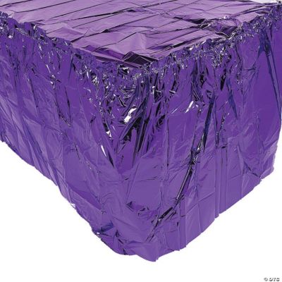 Purple Metallic Table Skirt
