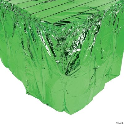 Green Metallic Table Skirt