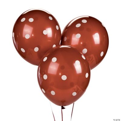 Chocolate Latex Polka Dot Balloons