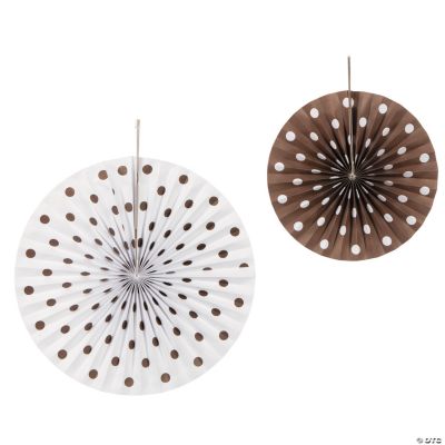Chocolate Polka Dot Hanging Fans
