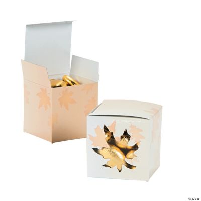 Fall Leaves Die Cut Gift Boxes