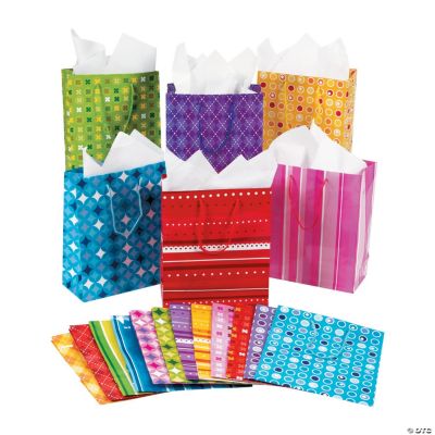 Mega Colorful Print Gift Bags