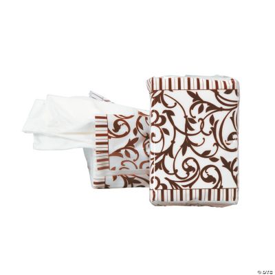 Chocolate Brown Wedding Facial Tissue Packs