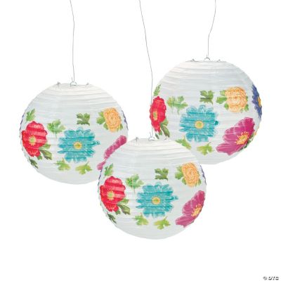 Bright Floral Paper Lanterns