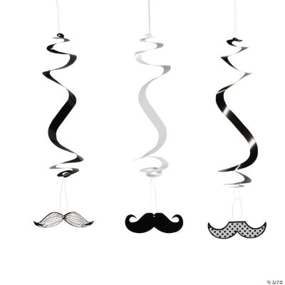 Mustache Dangling Swirls