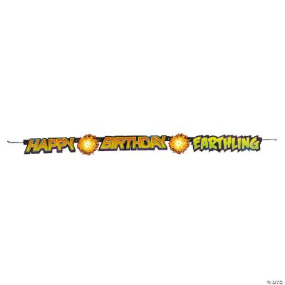 Alien Attack “Happy Birthday Earthling” Banner
