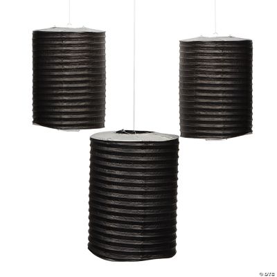 Black Cylinder Paper Lanterns