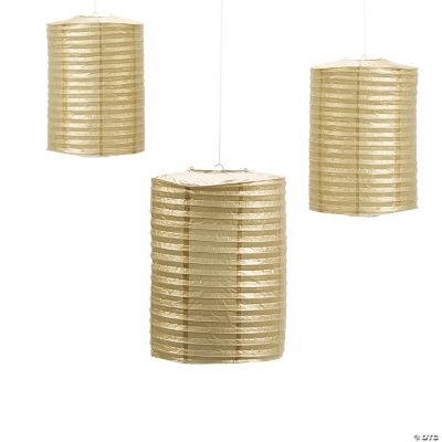 Gold Cylinder Paper Lanterns