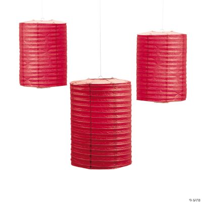 Red Cylinder Paper Lanterns